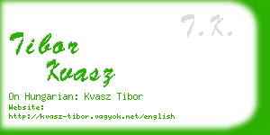 tibor kvasz business card